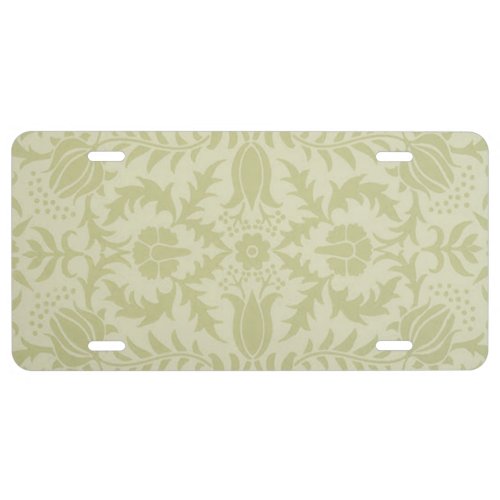 William Morris Borage Wedding Soft Green License Plate