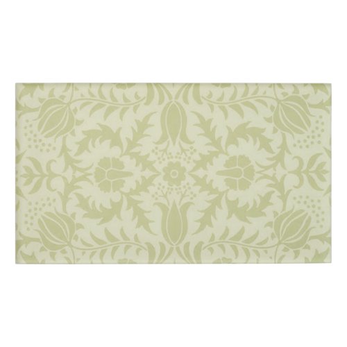 William Morris Borage Wedding Soft Green Name Tag