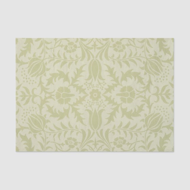 William Morris Borage Wedding Soft Green Tissue Paper (Front)