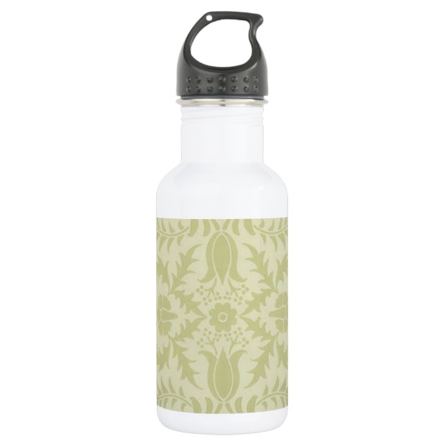 William Morris Borage Wedding Soft Green Water Bottle (Front)