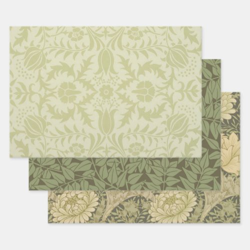 William Morris Borage Wedding Soft Green Wrapping Paper Sheets