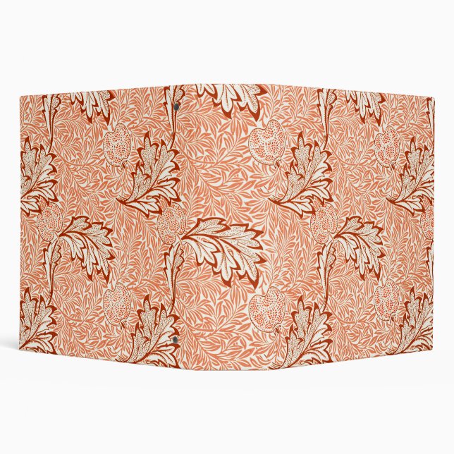 William Morris Botanical Apple Design 3 Ring Binder (Background)