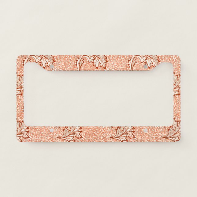 William Morris Botanical Apple Design License Plate Frame (Front)