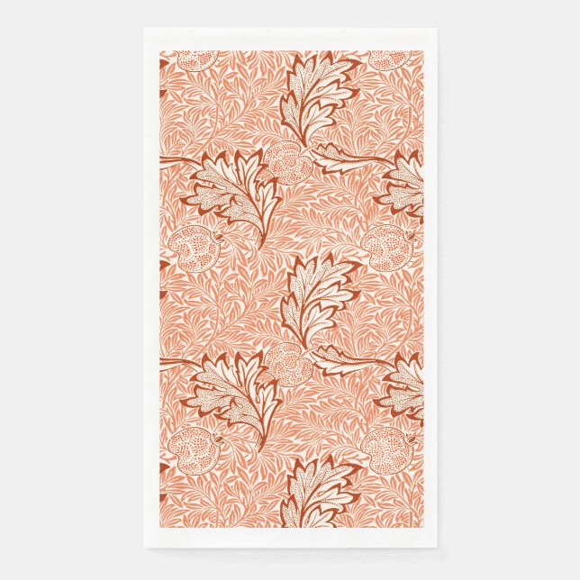 William Morris Botanical Apple Design Paper Guest Towels (Front)