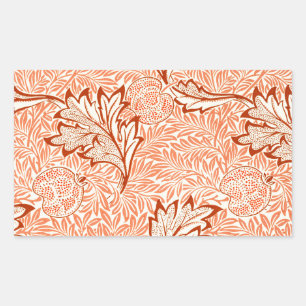 William Morris Botanical Apple Design Rectangular Sticker