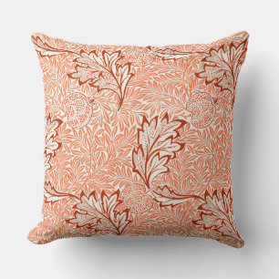 William Morris Botanical Apple Design Throw Pillow