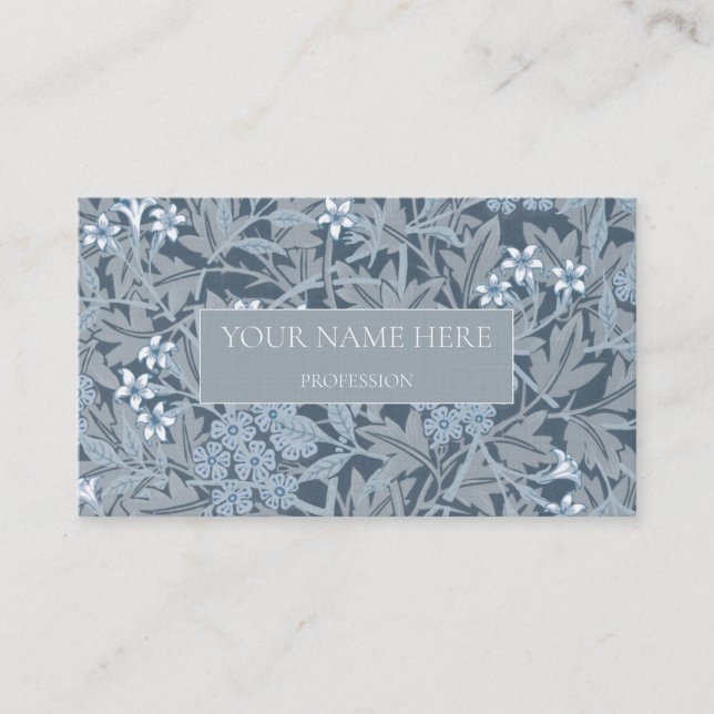 WILLIAM MORRIS BOTANICAL PATTERN BUSINESS CARD (Front)