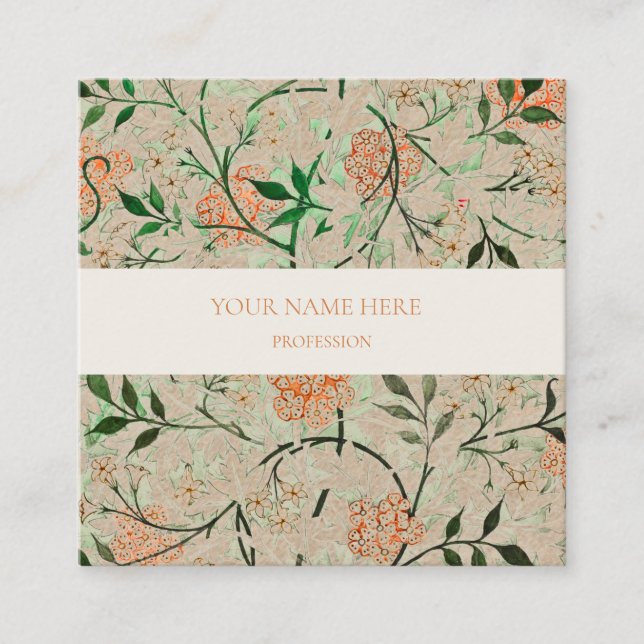 WILLIAM MORRIS BOTANICAL PATTERN BUSINESS CARD (Front)