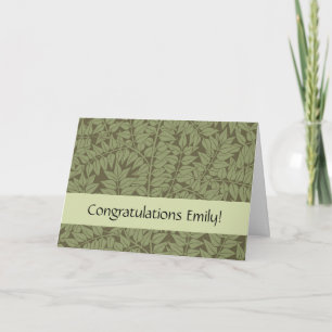 William Morris Branch Art Nouveau Classic Design Card
