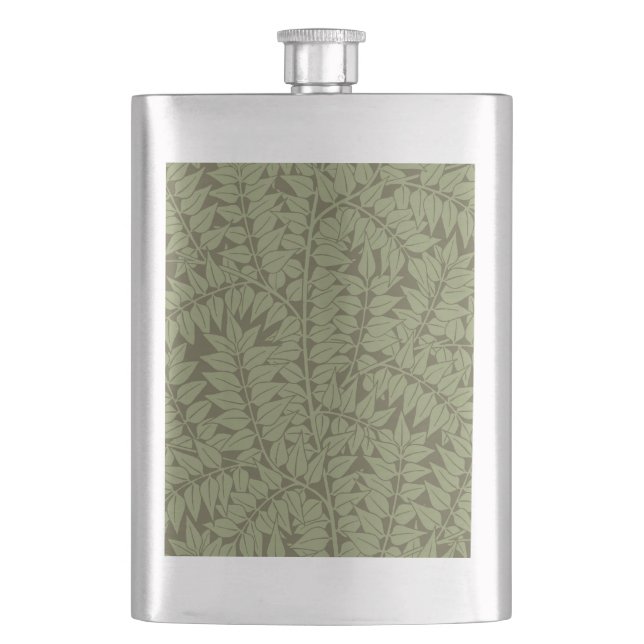 William Morris Branch Art Nouveau Classic Design Flask (Front)