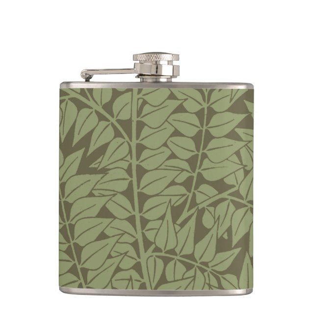William Morris Branch Art Nouveau Classic Design Flask (Front)