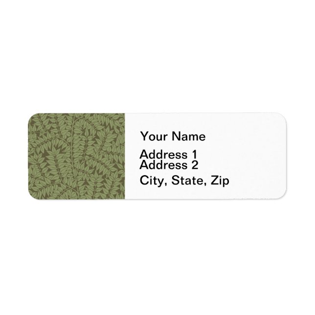 William Morris Branch Art Nouveau Classic Design Label (Front)