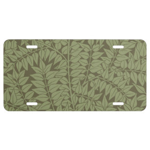 William Morris Branch Art Nouveau Classic Design License Plate