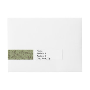 William Morris Branch Art Nouveau Classic Design Wrap Around Address Label