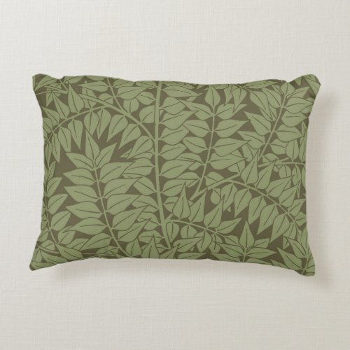 William Morris Branch Leaves Wallpaper Accent Pillow