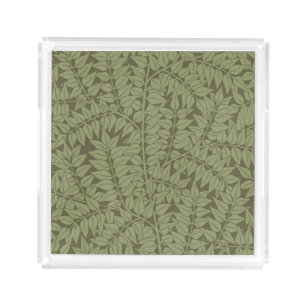 William Morris Branch Leaves Wallpaper Acrylic Tray