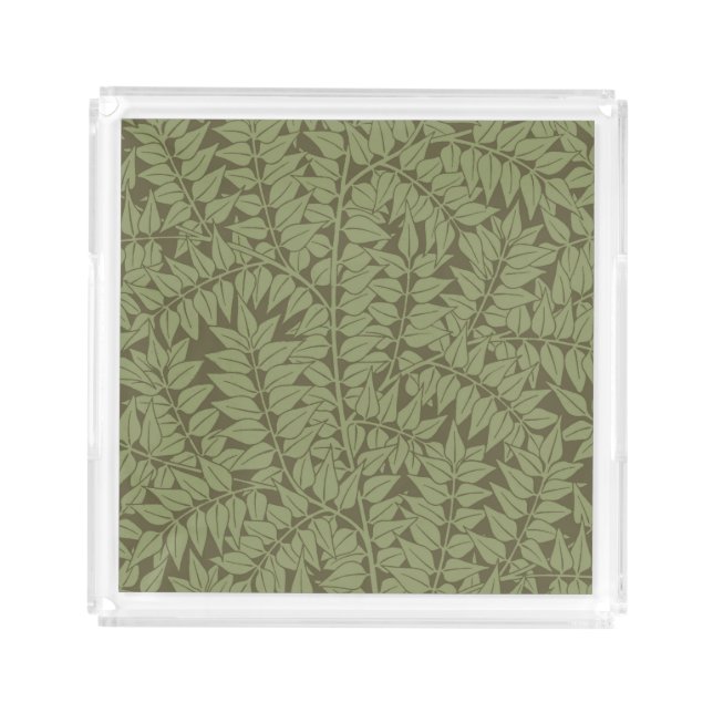 William Morris Branch Leaves Wallpaper Acrylic Tray (Front)
