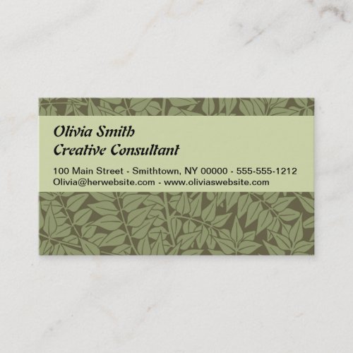 William Morris Branch Leaves Wallpaper Business Card