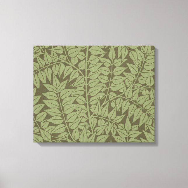 William Morris Branch Leaves Wallpaper Canvas Print (Front)