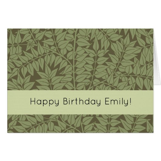 William Morris Branch Leaves Wallpaper Cards (Front Horizontal)