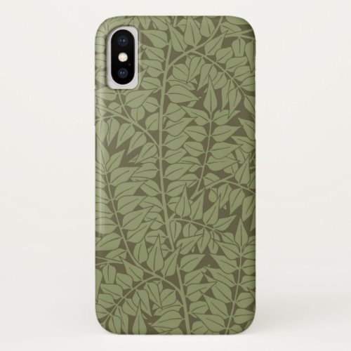 William Morris Branch Leaves Wallpaper iPhone X Case