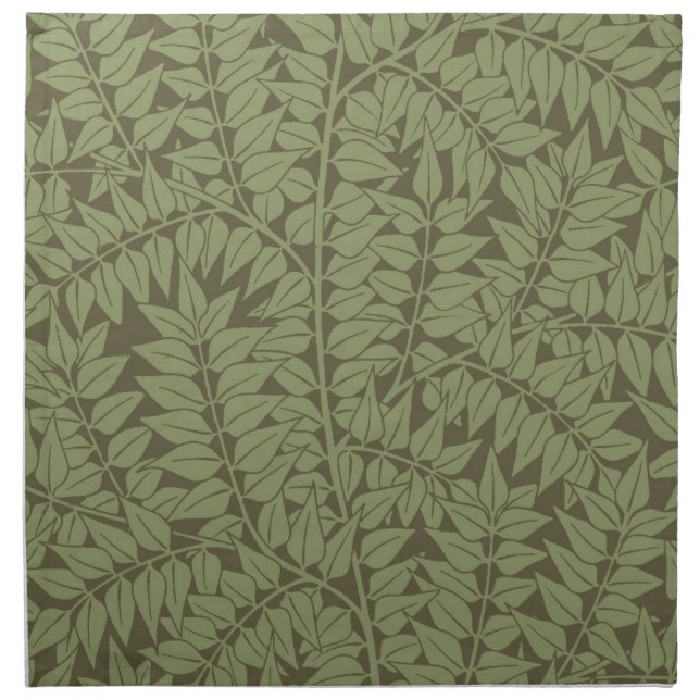 William Morris Branch Leaves Wallpaper Cloth Napkin (Front)