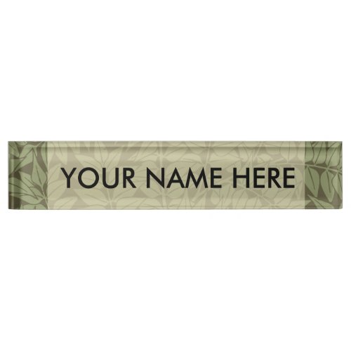 William Morris Branch Leaves Wallpaper Desk Name Plate