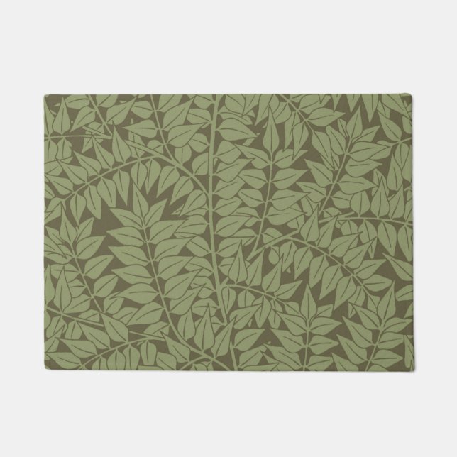 William Morris Branch Leaves Wallpaper Doormat (Front)