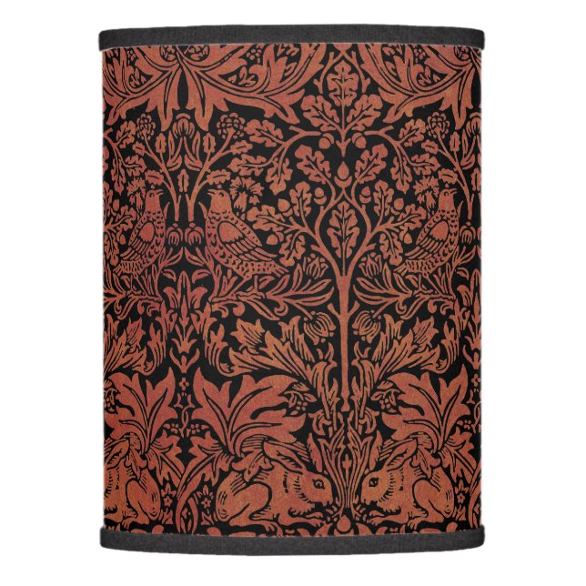 William Morris Brer Rabbit Faux Leather Pattern Lamp Shade (Front)