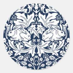 William Morris Brer Rabbit Pattern Classic Round Sticker