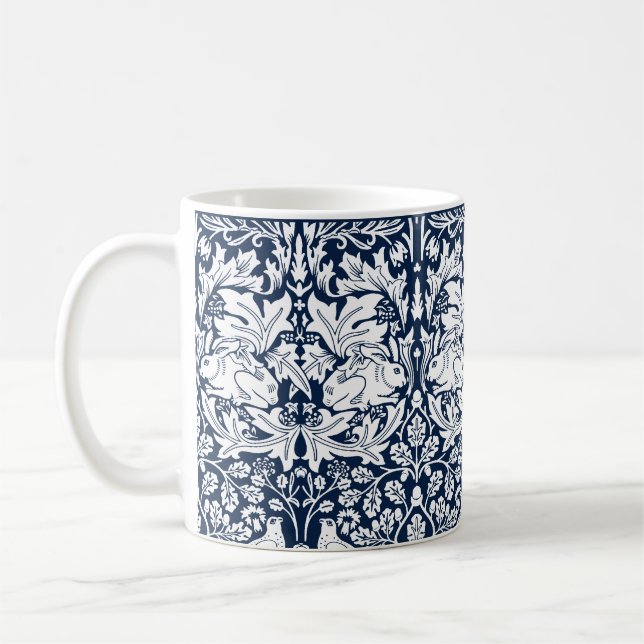 William Morris Brer Rabbit Pattern  Coffee Mug (Left)