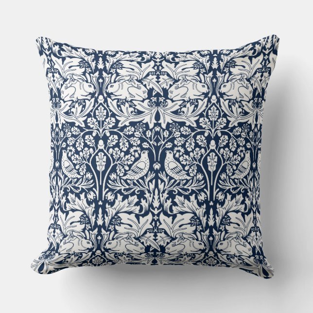 William Morris Brer Rabbit Pattern  Throw Pillow (Front)