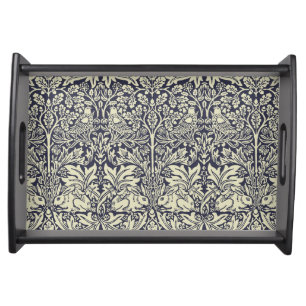 William Morris Brer Rabbit Vintage Blue Pattern Serving Tray