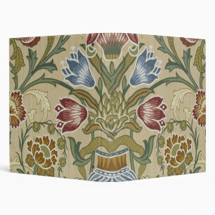 William Morris Brocade Floral Wallpaper Pattern 3 Ring Binder