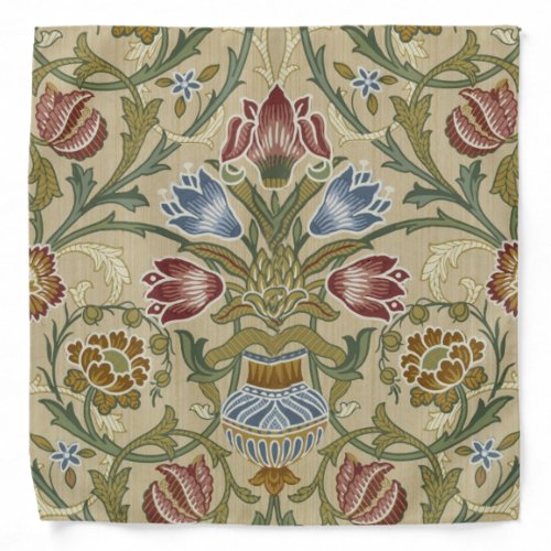 William Morris Brocade Floral Wallpaper Pattern Bandana