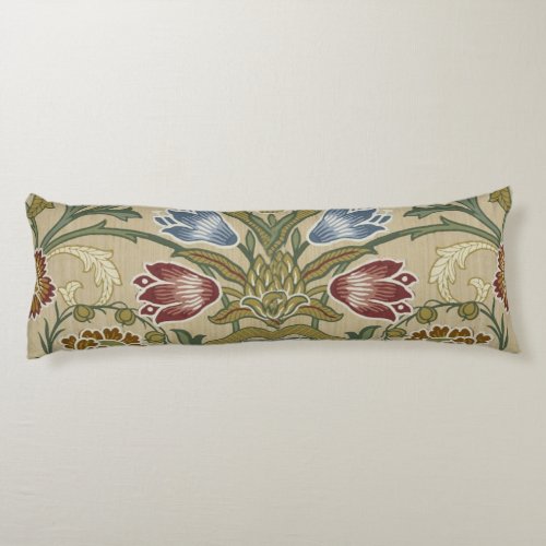William Morris Brocade Floral Wallpaper Pattern Body Pillow