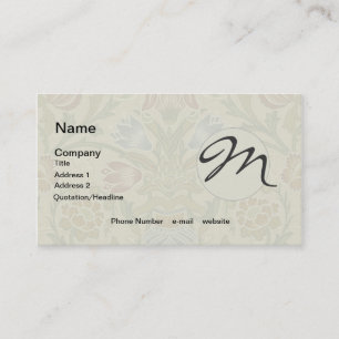 William Morris Brocade Floral Wallpaper Pattern Business Card