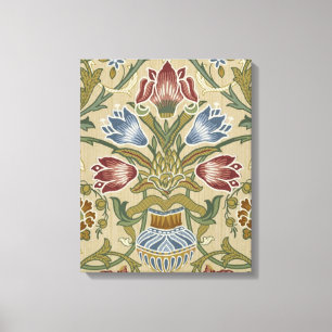 William Morris Brocade Floral Wallpaper Pattern Canvas Print