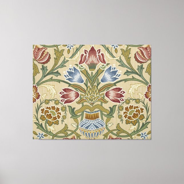 William Morris Brocade Floral Wallpaper Pattern Canvas Print (Front)