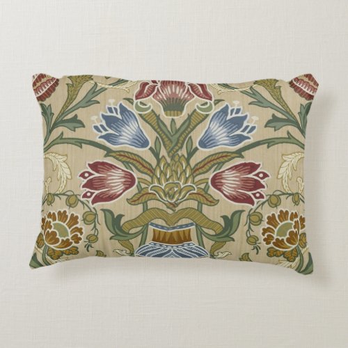 William Morris Brocade Floral Wallpaper Pattern Decorative Pillow