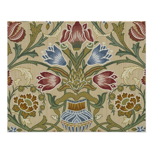 William Morris Brocade Floral Wallpaper Pattern Poster (Front)