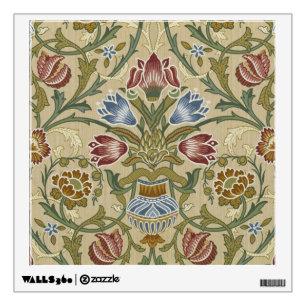 William Morris Brocade Floral Wallpaper Pattern Wall Sticker