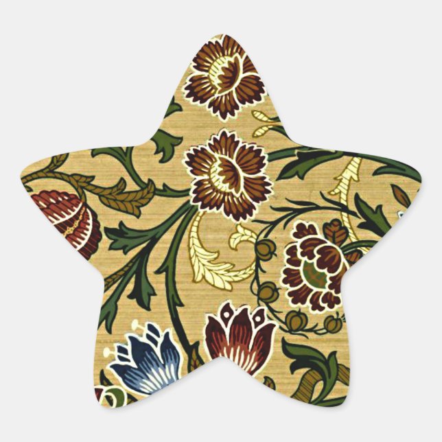William Morris - Brocade Star Sticker (Front)