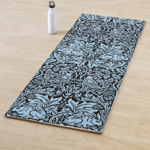 William Morris Brother Rabbit Light Blue Black Yoga Mat