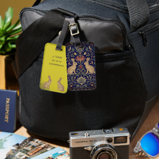William Morris Brother Rabbit Luggage Tag