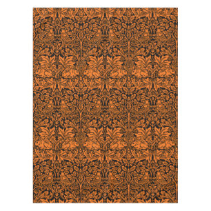 William Morris Brother Rabbit Rust Black Pattern Tablecloth