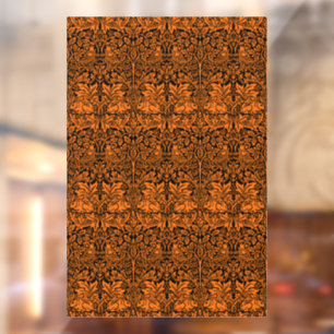 William Morris Brother Rabbit Rust Black Pattern Window Cling
