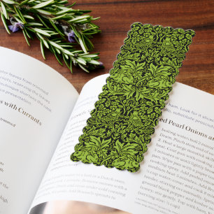 William Morris Brother Rabbit Sage Green Black Bookmarks