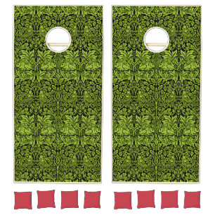 William Morris Brother Rabbit Sage Green Black Cornhole Set