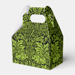 William Morris Brother Rabbit Sage Green Black Favor Boxes